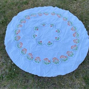 Vintage‎ Table Cloth Mushroom Design
